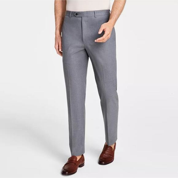 Michael Kors Men's Grey Stretch Classic Fit Performance Dress Pants Size 42W 32L - Picture 2 of 5
